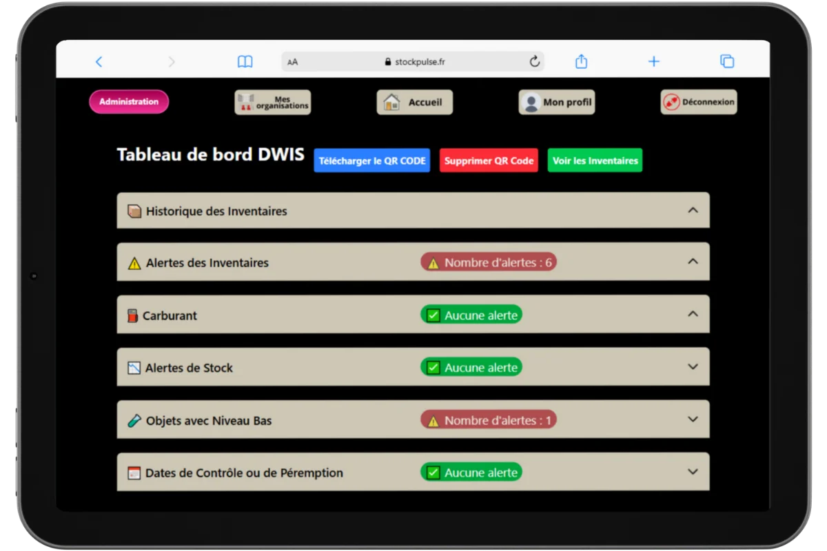 Interface de gestion