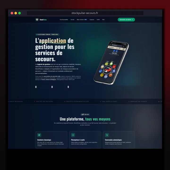 Réalisation DWIS : StockPulse – Application · Services de secours
